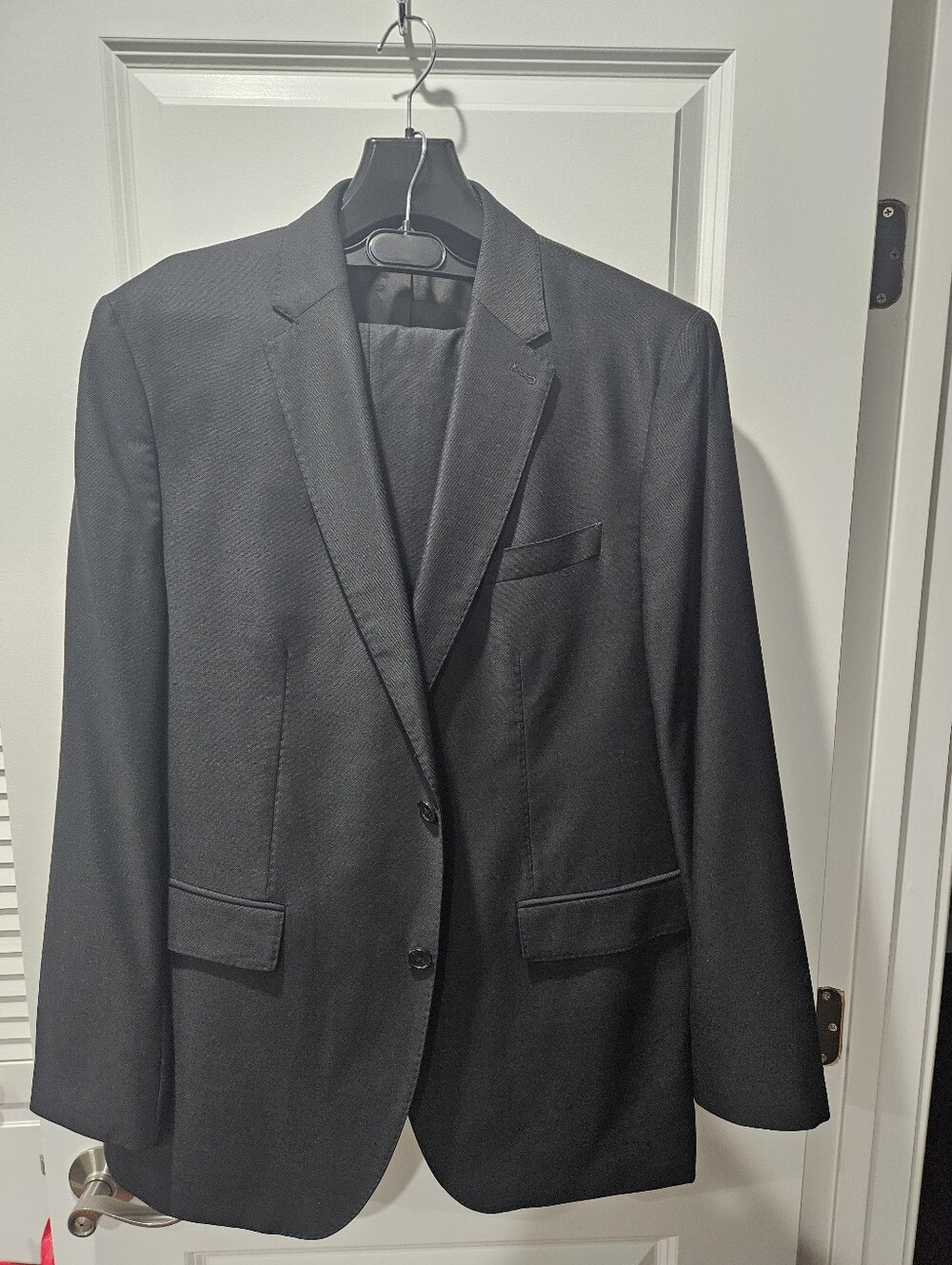 Banana Republic Men's Black Single-Breasted Italian Blazer With Pants